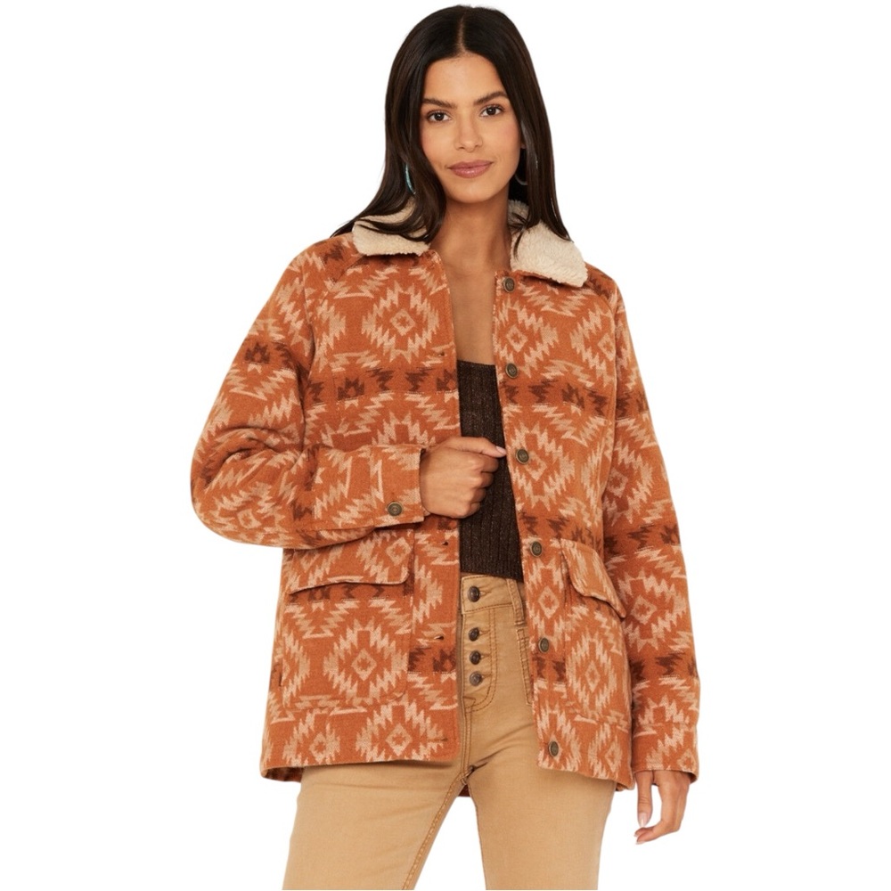 NWOT Shyanne Women's Southwestern Blanket Sherpa Lined Jacket